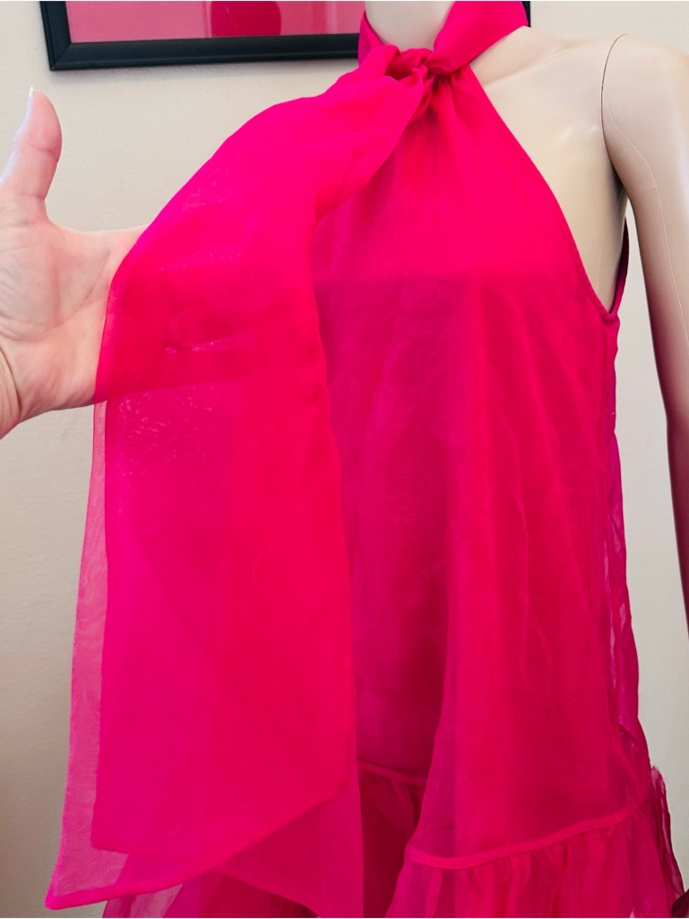 Anthropologie Maeve Hot Pink Dress - Picture 9 of 15